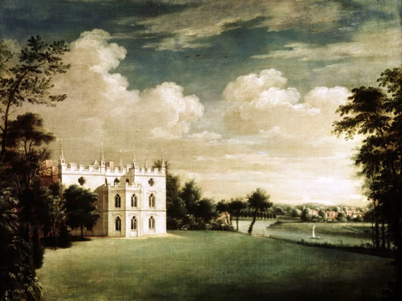 1727-Johann Heinrich Müntz - Strawberry Hill House da sud